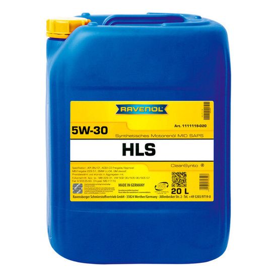 HLS 5W-30 RAVENOL моторное масло 20 Литров