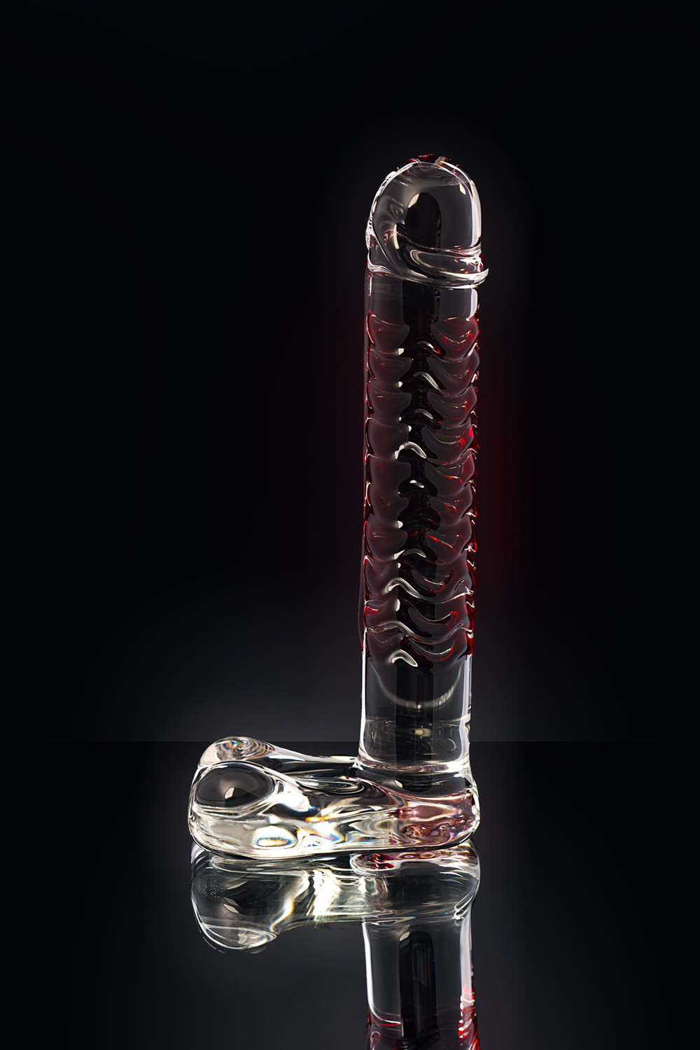 Нереалистичный фаллоимитатор Sexus Glass, стекло, прозрачный, 16 см (912023)