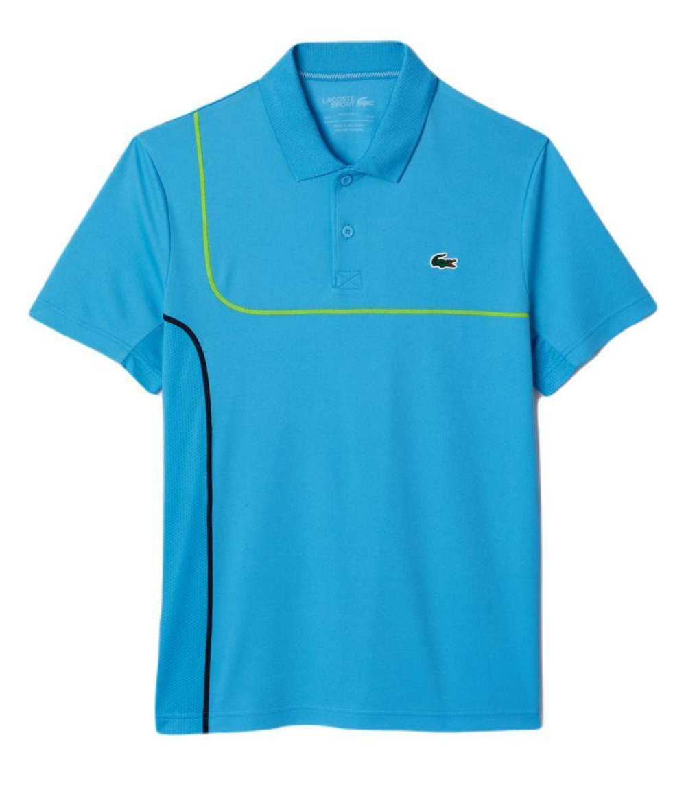 Мужское теннисное поло Lacoste Sport Tennis Piped Technical Piqué - небесный