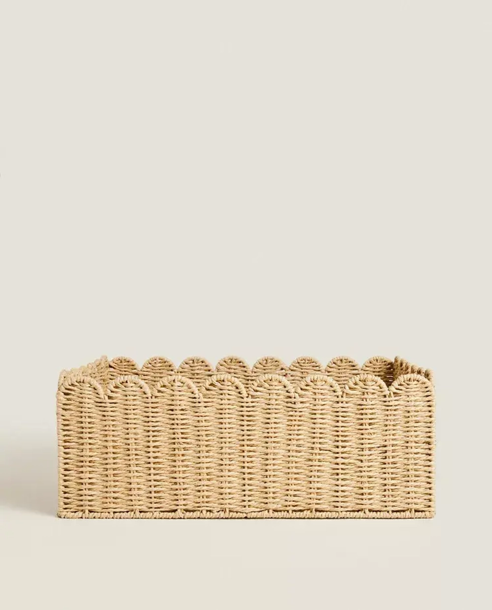 ZARA HOME ПРЯМОУГОЛЬНАЯ КОРЗИНА ДЛЯ ХРАНЕНИЯ ДЕТСКИХ ИГРУШЕК, СВЕТЛО-БЕЖЕВЫЙ