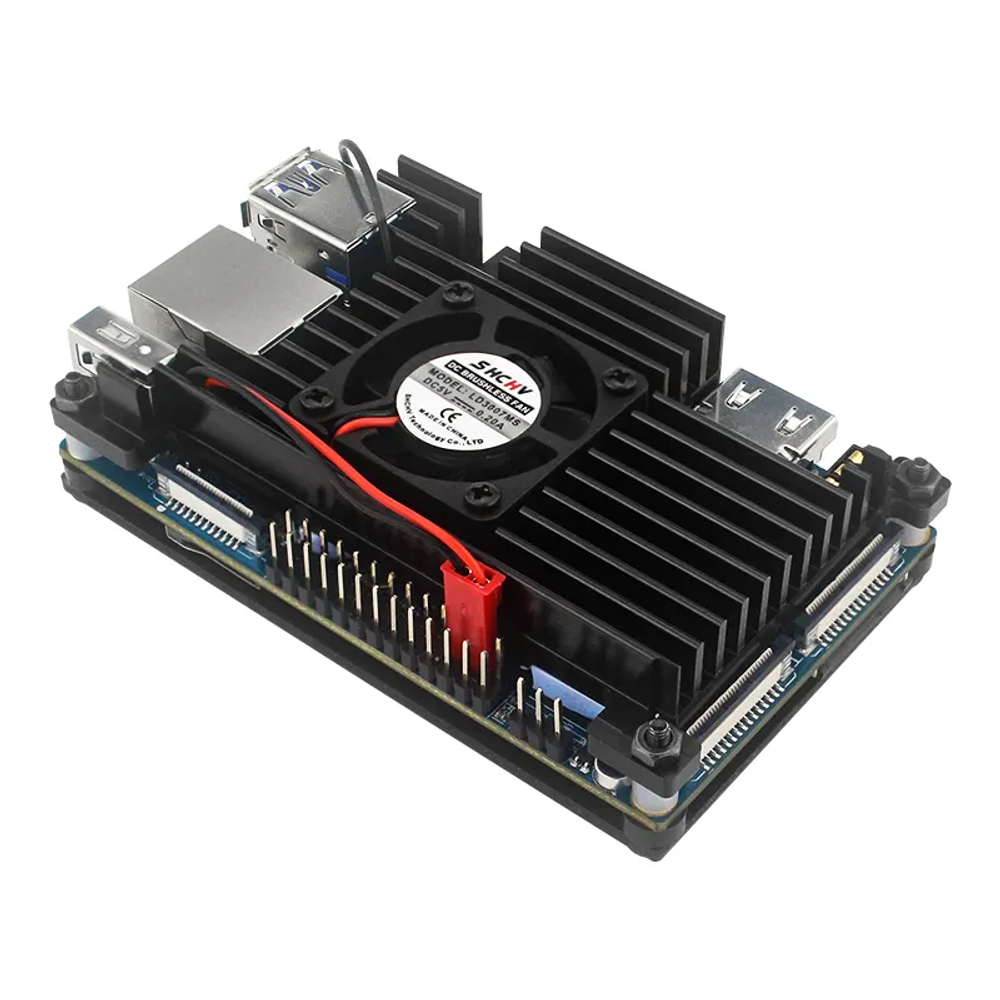 Металлический корпус для Orange Pi 4 с вентилятором