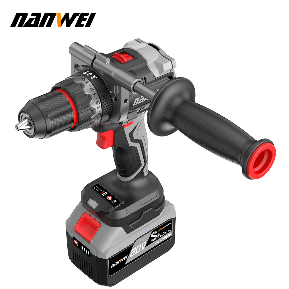 Шуруповерт аккумуляторный NANWEI NW-D5218C-0, 20 В, 180 Нм
