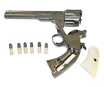 Револьвер пневматический ASG Schofield 6” (Schofield 2) Silver & Ivory Grip (пулевой)