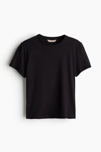 Облегающая футболка в рубчик - H&M