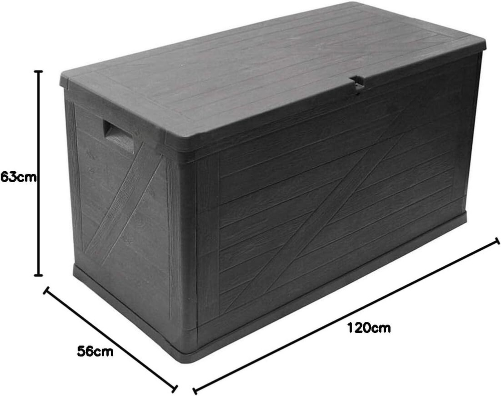 Пластиковый сундук Toomax Multibox Wood 420 л anthracite