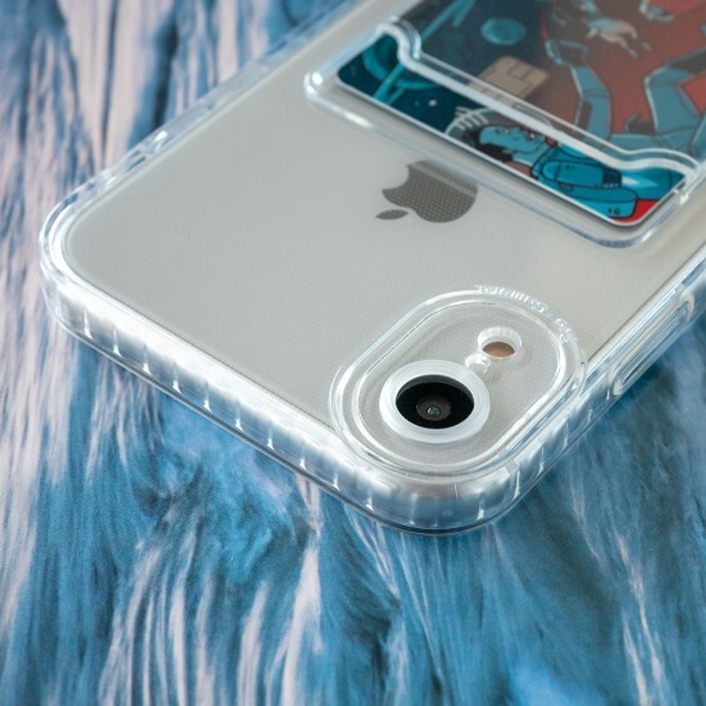 Силиконовый чехол для iPhone XR с карманом для карт, 013019 CM