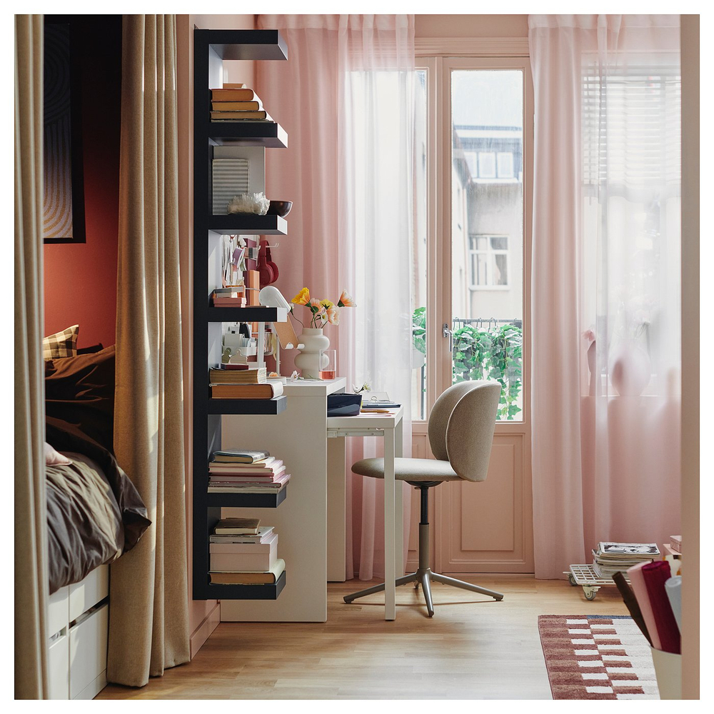 IKEA STENFRÖ  (ИКЕА СТЕНФРЁ)  -  Тюль, 1 шт. - розовый/на ленте 300x300 см