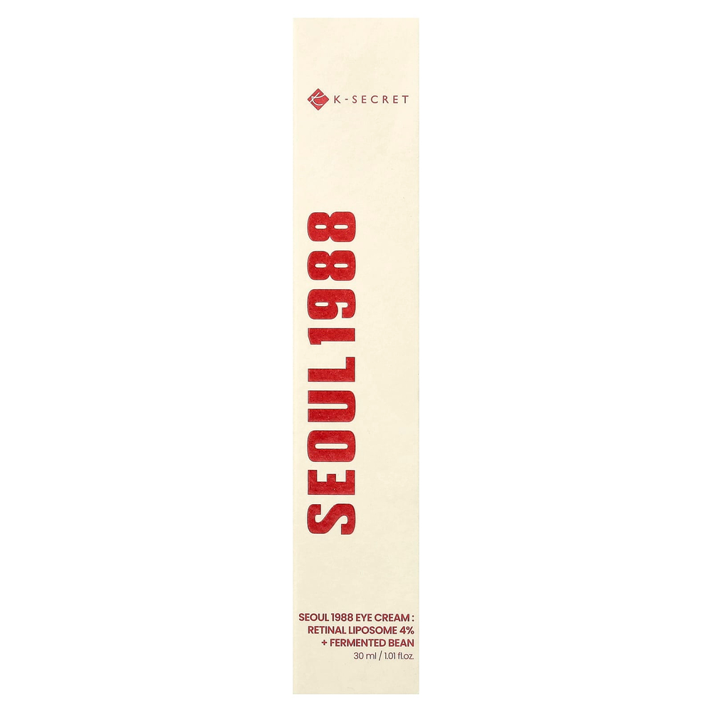 K-Secret, Seoul 1988, крем для области вокруг глаз, липосомы для сетчатки, 4% и ферментированные бобы, 30 мл (1,01 жидк. унции)