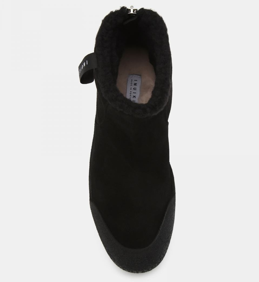 Замшевые ботинки INUIKII Cortina Black на меху