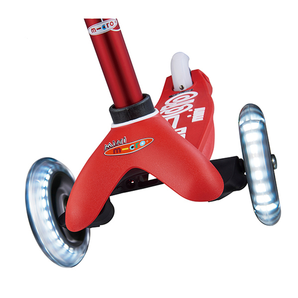 Самокат Mini Deluxe Plus 3 в 1 LED красный