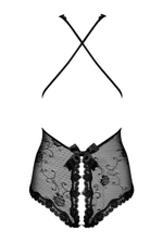 Черное прозрачное боди на пуговках Fiorenta Teddy LXL (46-48) (Цвет: черный)