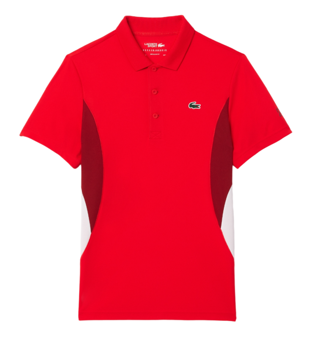 Мужское теннисное поло Lacoste Tennis x Novak Djokovic Ultra-Dry Polo - красный