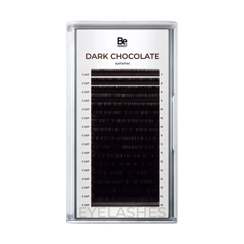 Коричневые ресницы BePerfect Dark Chocolate - 16 линий