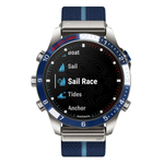 Умные часы Garmin MARQ Captain (Gen 2) 46 мм в титановом корпусе с синим керамическим безелем и ремешком