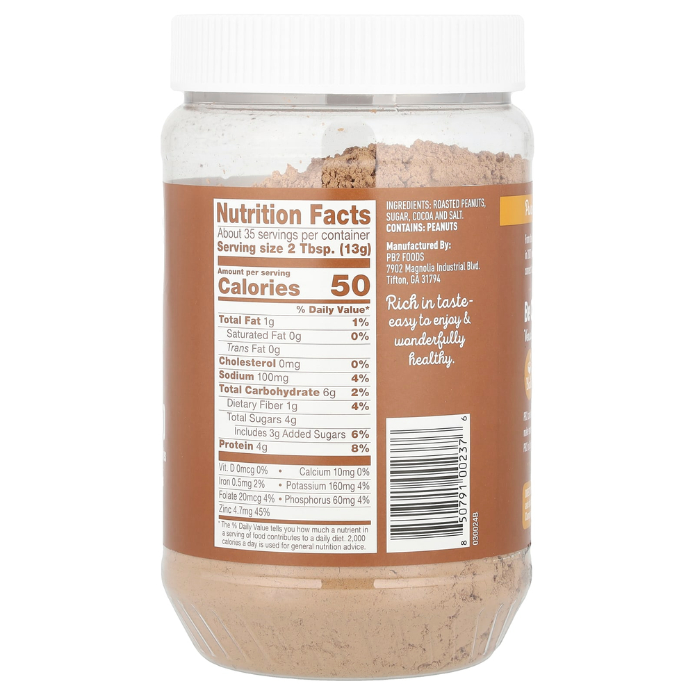 PB2 Foods, порошок из арахисовой пасты с какао, 454 г (16 унций)