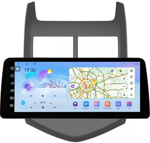 Магнитола для Chevrolet Aveo 2 2012-2015 - FarCar S500+TS10 монитор 12.3" 2K QLED на Android 14, Быстрая, CarPlay, 4G SIM-слот