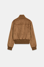 БОМБЕР ИЗ ИСКУССТВЕННОЙ ЗАМШИ — ZARA