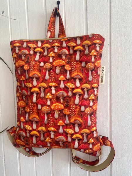 МУХОМОРЫ, ГРИБЫ, 100% хлопок, отрез 40 см 3