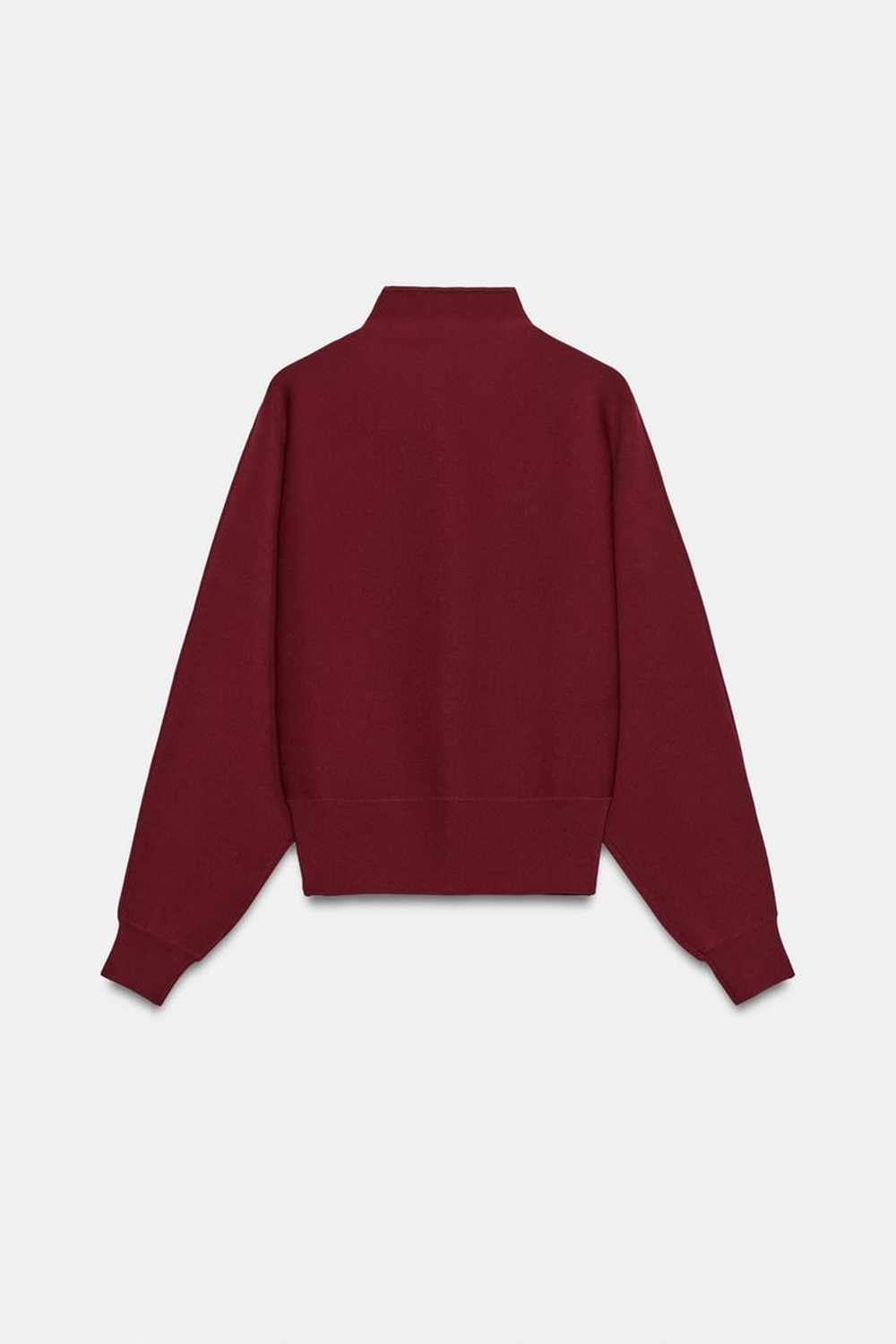 ZARA КАРДИГАН С ОБТЯЖНОЙ ПУГОВИЦЕЙ, БУРГУНДИ