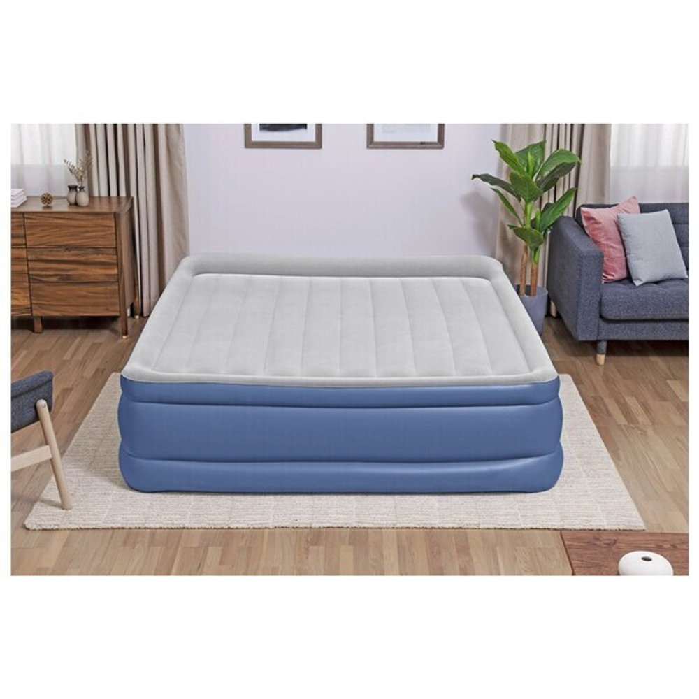 Кровать надувная Tritech Air Mattress King, 203*193*56 см, встроенный насос 220В, Bestway (67692)