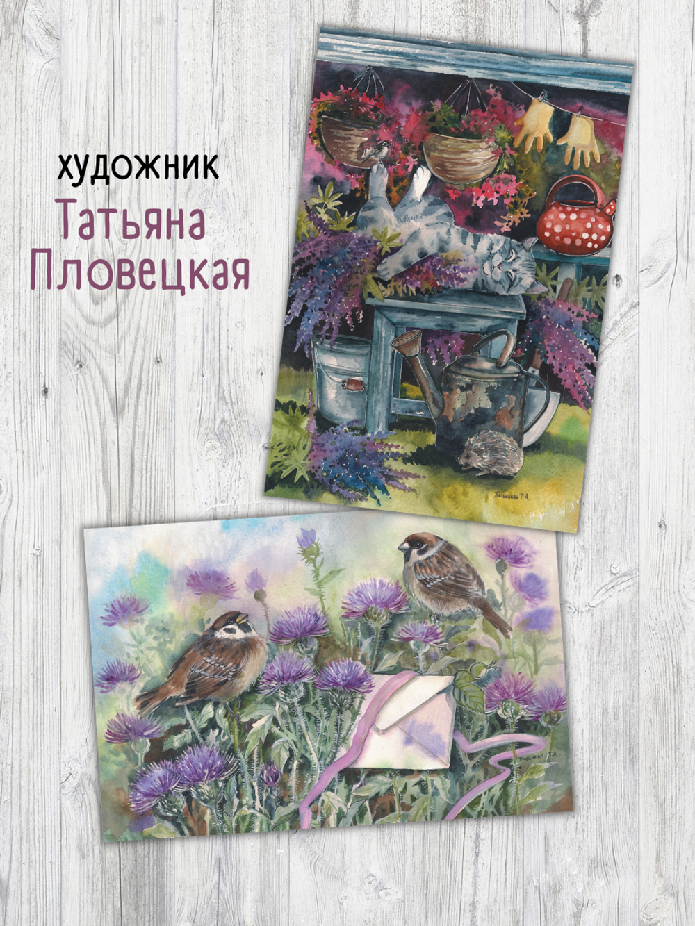 Романтика прогулок. Иллюстрации Татьяны Пловецкой. 10 открыток