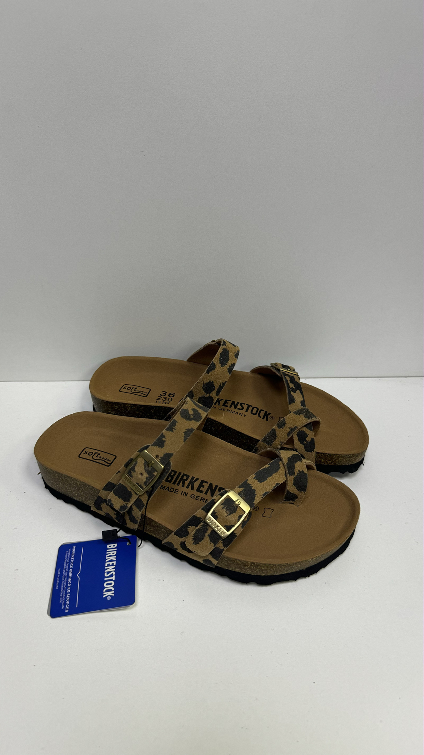 Шлепанцы Birkenstock леопардовые