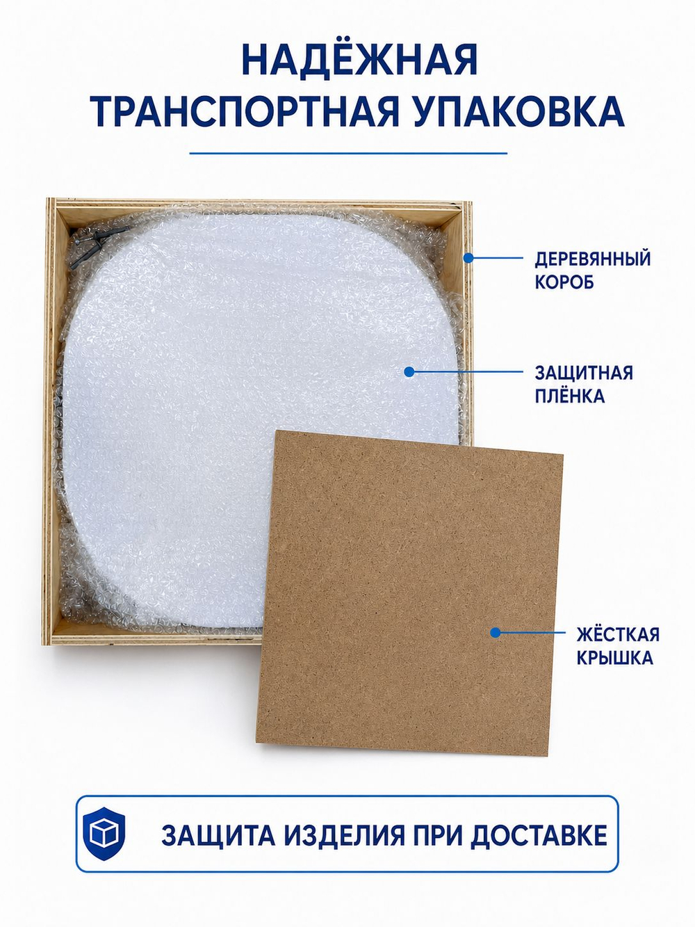 Световая вывеска настенная 40x40x6 см с УФ-печатью, LED-лайтбокс с дизайном на заказ