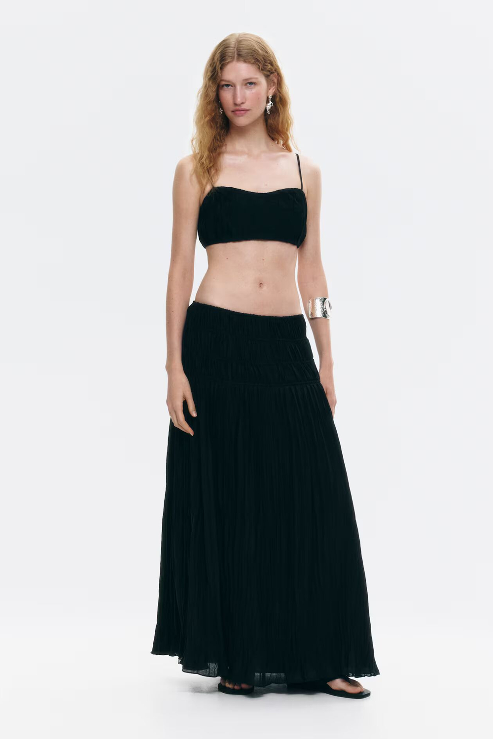 Юбка с сборками и гофрировкой - H&M