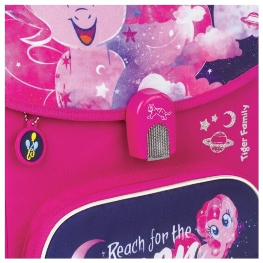 Ранец TIGER FAMILY для начальной школы, Jolly, "Pinkie Pie", ЛИЦЕНЗИЯ, 36х31х19 см, 228972, TGJL-016A