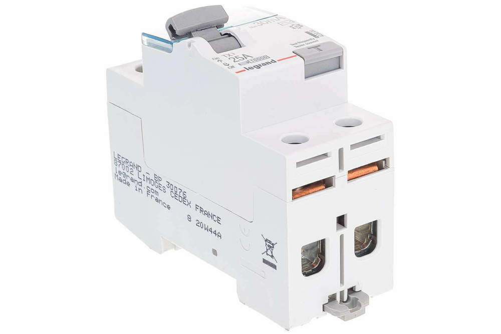Устройство защитного отключения (УЗО) Legrand TX3, 2 полюса, 25A, 30 mA, тип AC, электро-механическо