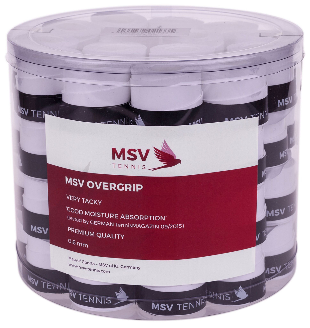Намотки теннисные MSV Overgrip Tac Perforated 60P - white