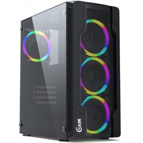 Корпус Midi-Tower PowerCase Mistral X4 MESH LED, Black (CMIXB-L4)
