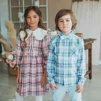 Рубашка фланелевая "Клетка деним"