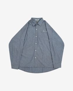 Рубашка Oversized Striped Shirt Dirty-Blue
