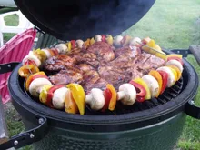 Керамический гриль Big Green Egg 2XL (самый большой) на модульной подставке, 73 см