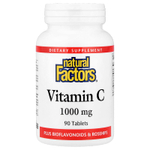 Natural Factors, витамин C, с биофлавоноидами и шиповником, 90 таблеток
