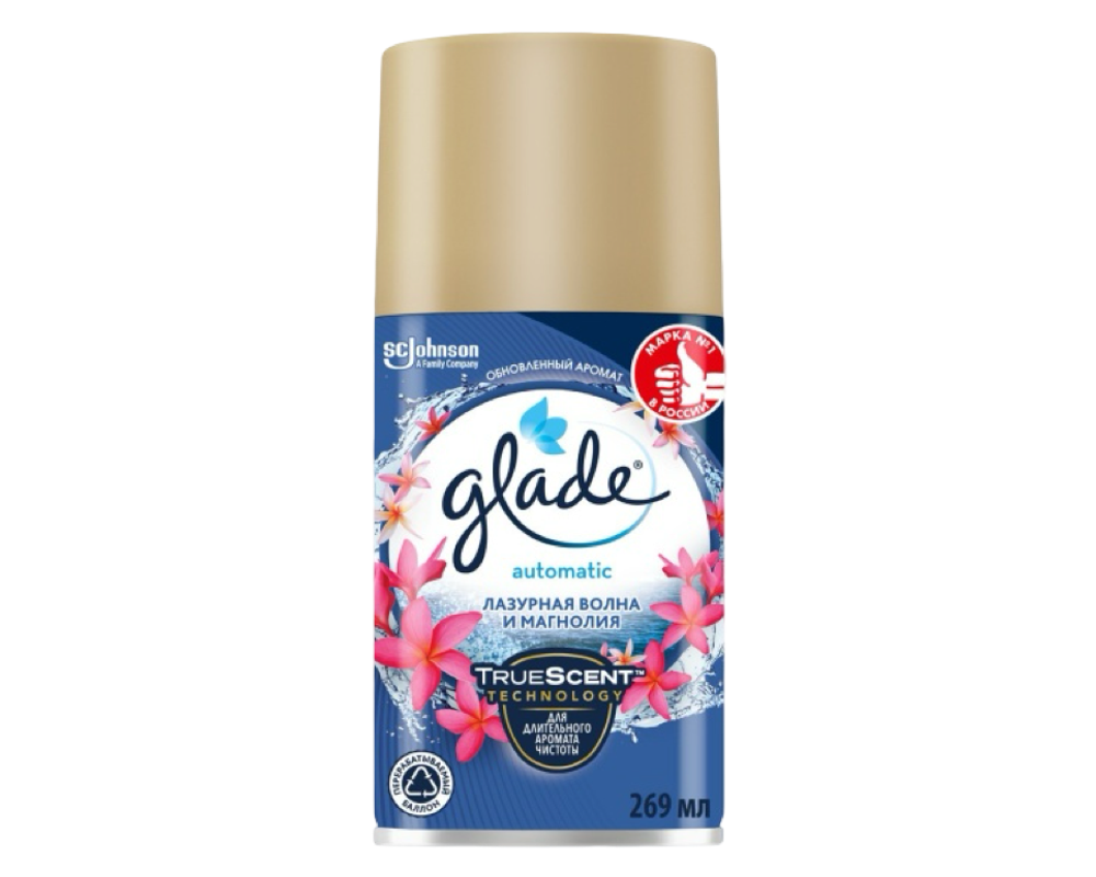 jb.Glade AUTOMATIC см. БАЛЛОН "Лазурная волна и магнолия" 269мл 6шт