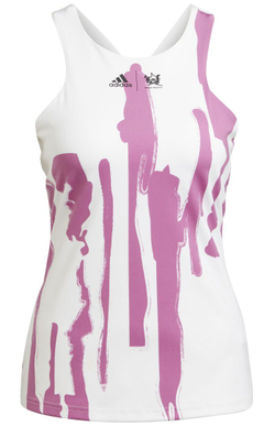 Женский топ теннисный Adidas New York Y-tank - белый