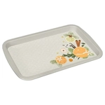 Поднос универсальный с декором 293x193x20мм (светло-серый)