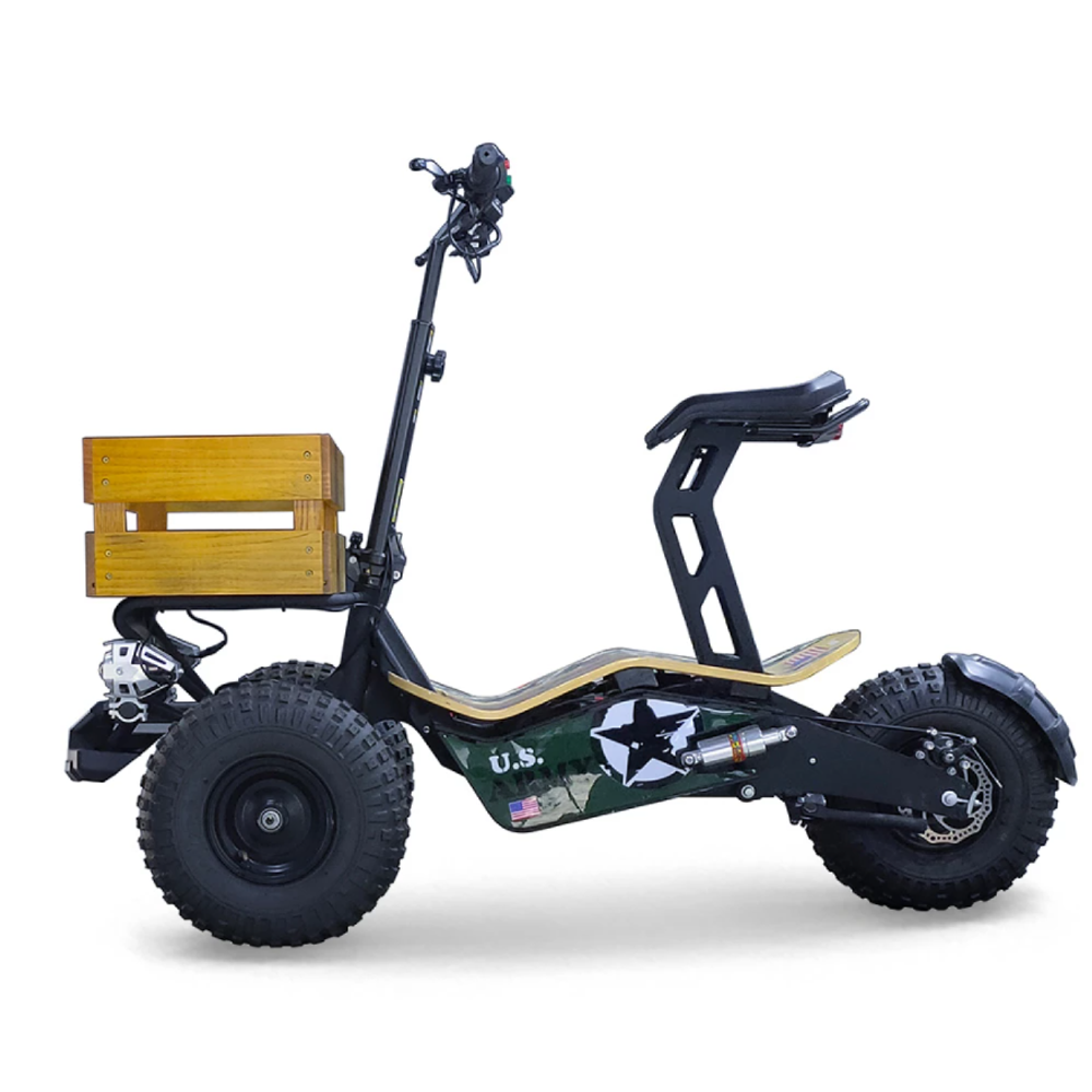 Электросамокат Velocifero MAD TRUCK CE 2000W (Army) с сиденьем