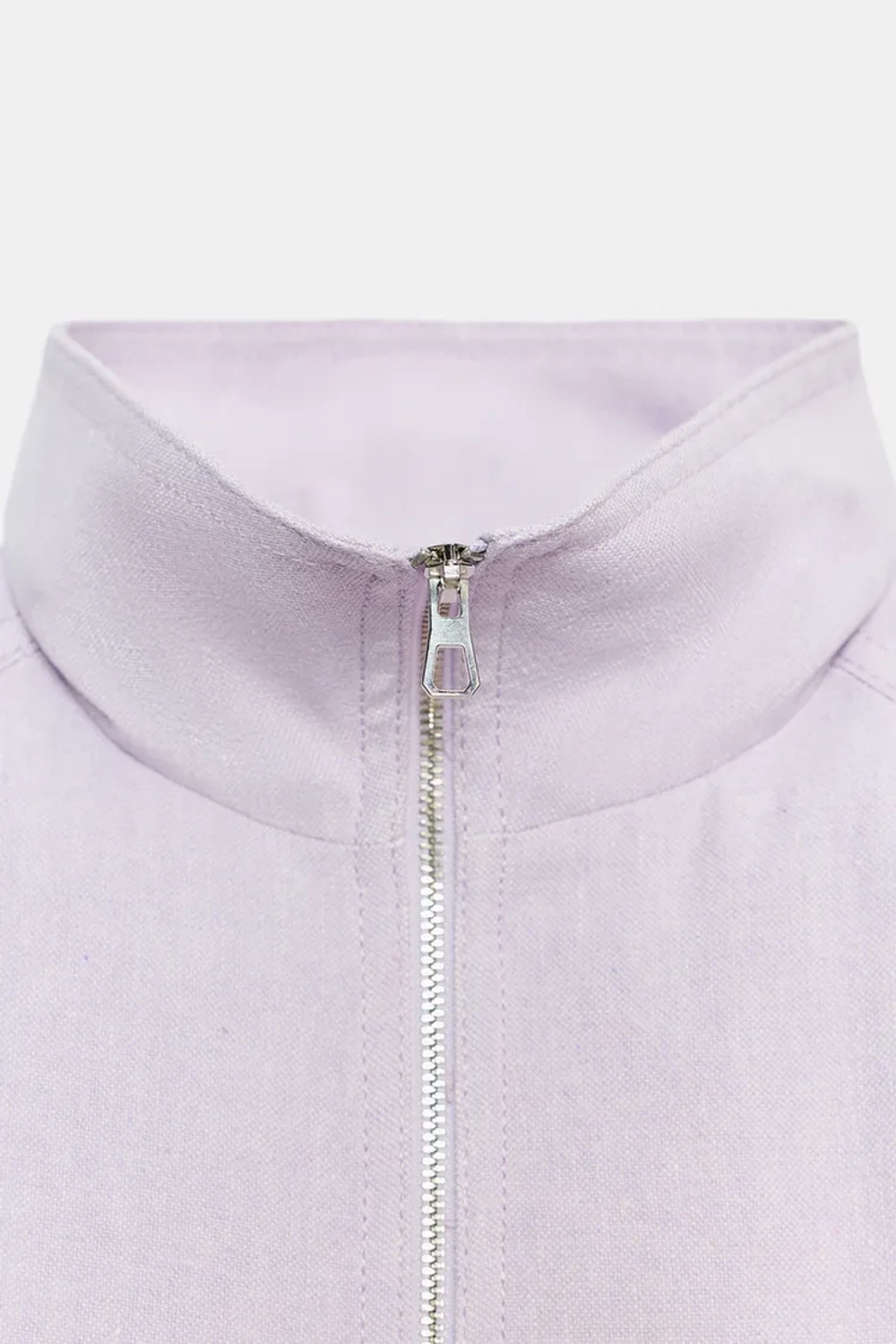 ZARA БОМБЕР ИЗ СМЕСОВОГО ЛЬНА — ZW COLLECTION, ЦВЕТ МАЛЬВЫ