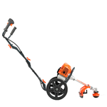 Газонокосилка бензиновая  PATRIOT PT 520 (2 такт), 42см, 3л.с, 52сс, катушка + 3Т нож, колёса 30см (колёсный триммер)