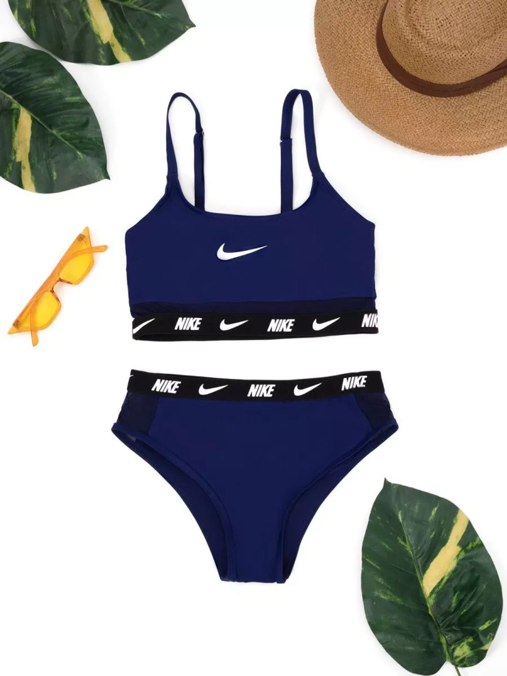 купальник раздельный с высокой посадкой Nike
