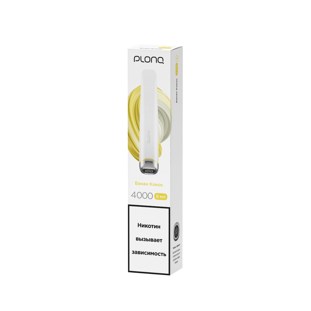 Plonq Plus Pro - Банан-Кокос 4000 затяжек