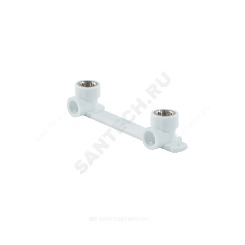 Планка монтажная PP-R белая Дн 20х1/2" ВР под смеситель с водорозетками VALFEX 10124020