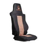 Чехлы SITRAK C7H (экокожа, черный, коричневая вставка)