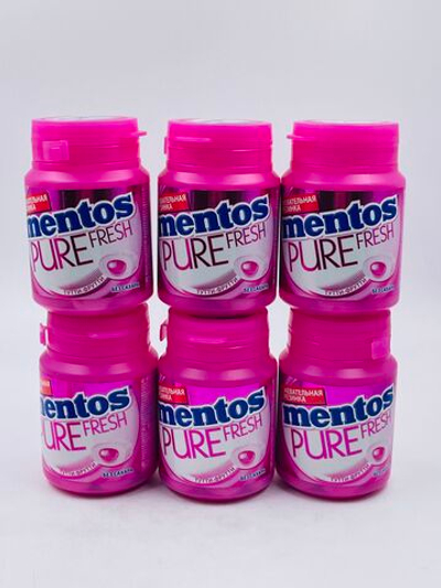 Mentos набор жевательных резинок без сахара Pure fresh Тутти-Фрутти, 6 шт. по 54 г