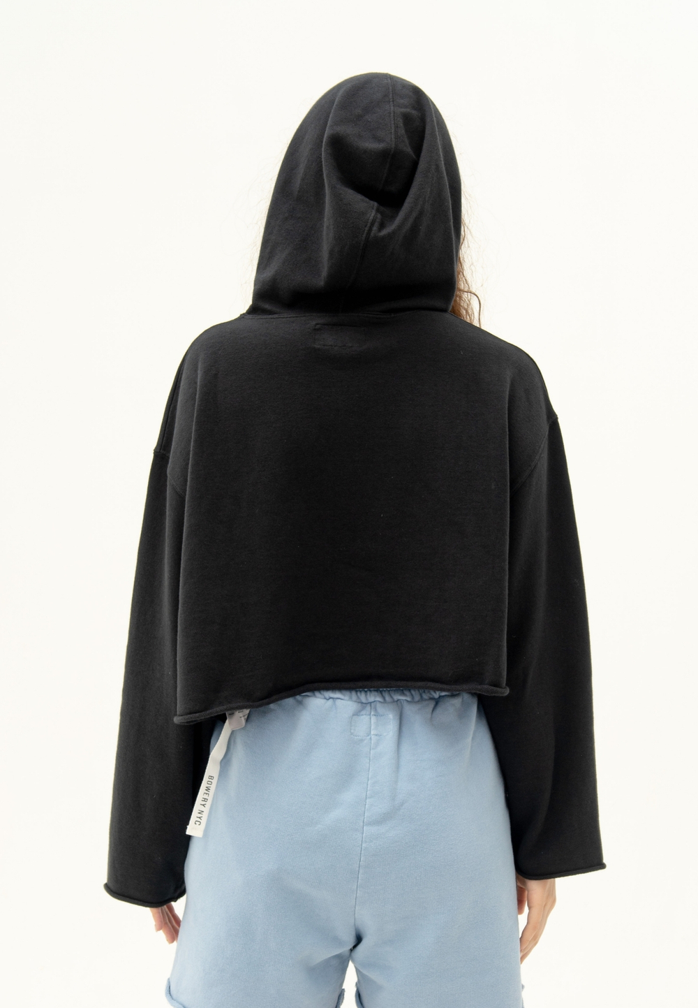 Худи Bowery NYC укороченное оверсайз Pirate Black