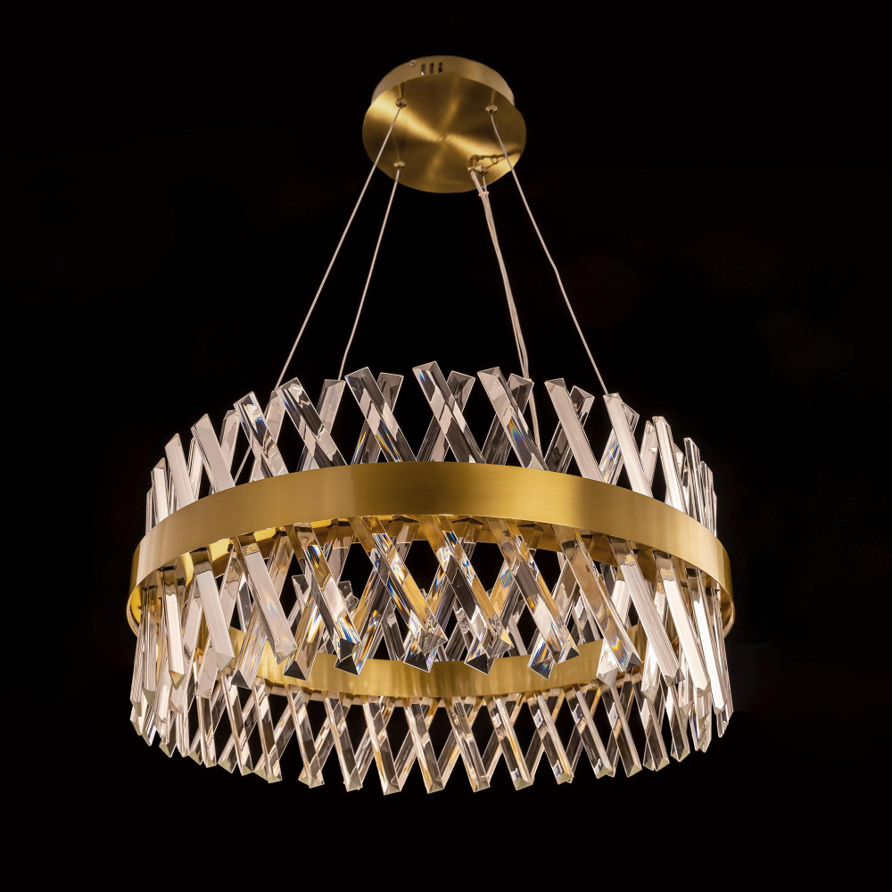 Citilux Ричард CL336063 LED Люстра хрустальная с пультом Бронза