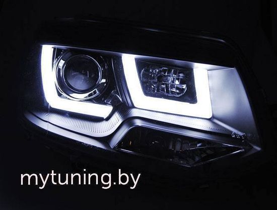 Передние фары U-TYPE BLACK для VW T5